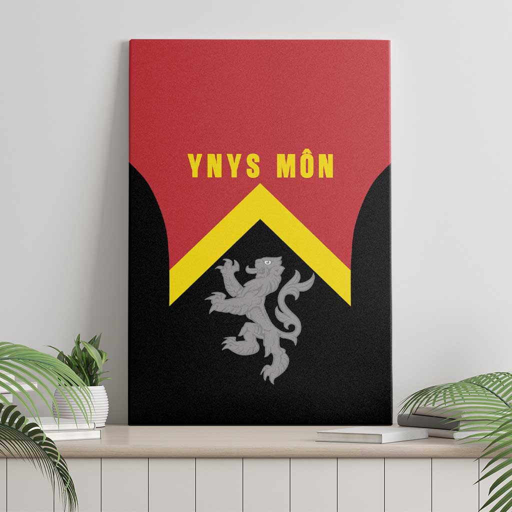 Anglesey Wales Canvas Wall Art Ynys Mon Welsh Lion Flag Design - Wonder Print Shop
