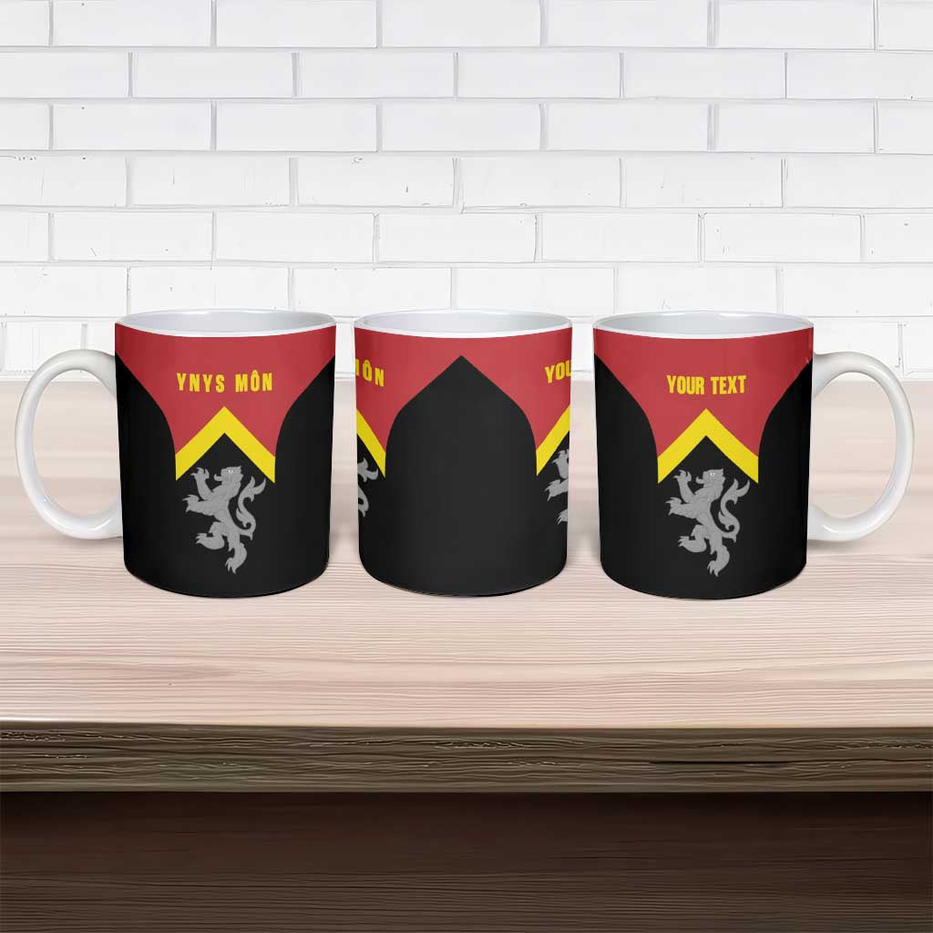 Personalised Anglesey Wales Ceramic Mug Ynys Mon Welsh Lion Flag Design - Wonder Print Shop