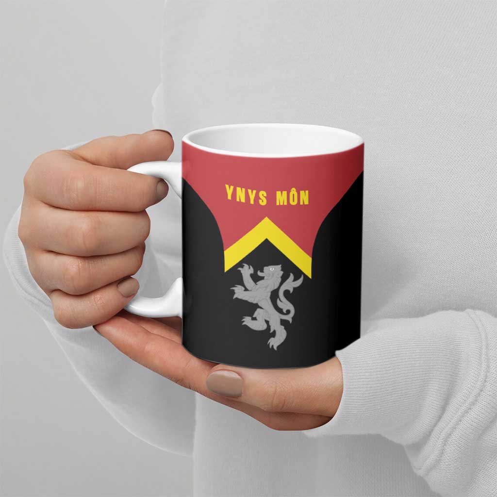 Personalised Anglesey Wales Ceramic Mug Ynys Mon Welsh Lion Flag Design - Wonder Print Shop