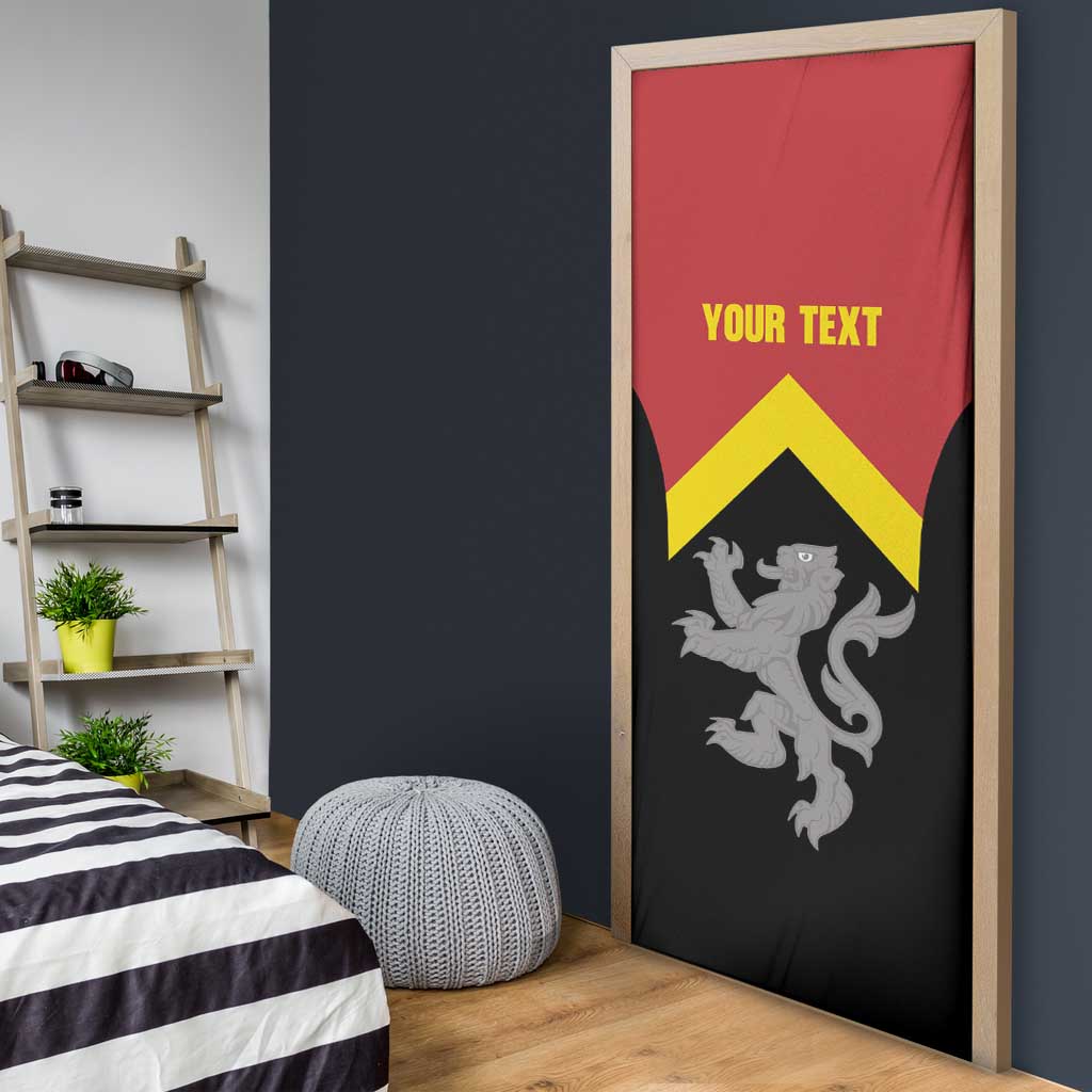 Personalised Anglesey Wales Door Cover Ynys Mon Welsh Lion Flag Design - Wonder Print Shop