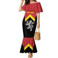 Personalised Anglesey Wales Family Matching Mermaid Dress and Hawaiian Shirt Ynys Mon Welsh Lion Flag Design - Wonder Print Shop