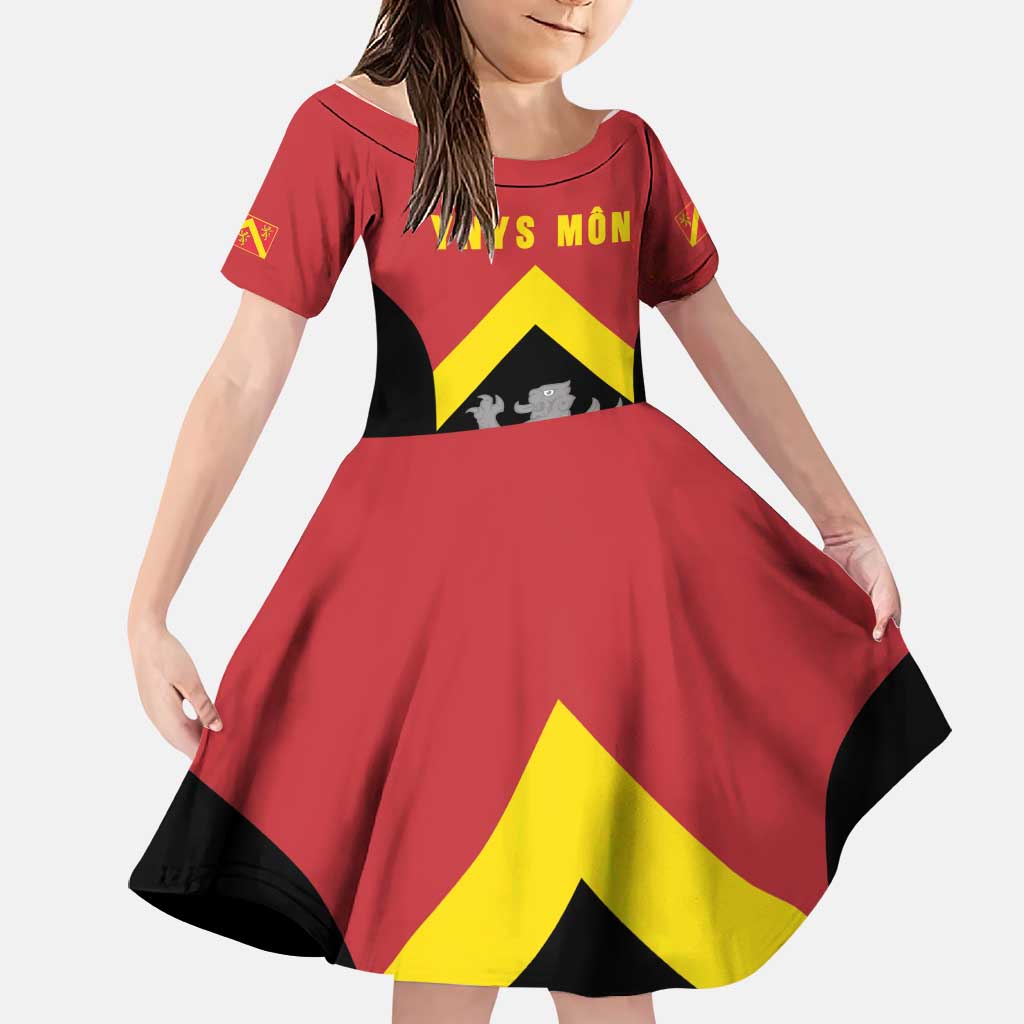 Personalised Anglesey Wales Family Matching Summer Maxi Dress and Hawaiian Shirt Ynys Mon Welsh Lion Flag Design - Wonder Print Shop