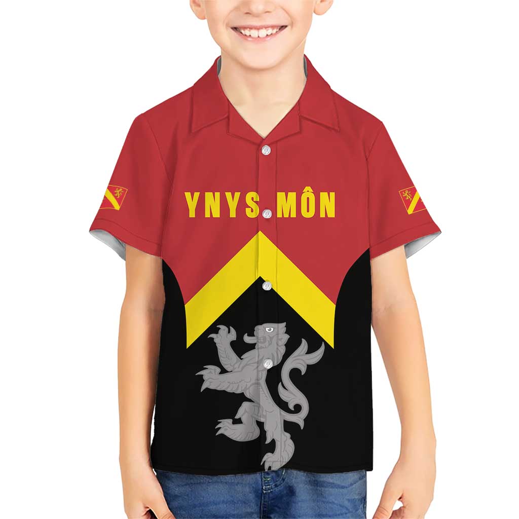 Personalised Anglesey Wales Family Matching Summer Maxi Dress and Hawaiian Shirt Ynys Mon Welsh Lion Flag Design - Wonder Print Shop