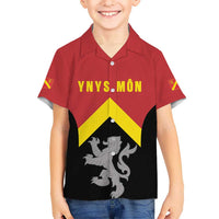 Personalised Anglesey Wales Family Matching Summer Maxi Dress and Hawaiian Shirt Ynys Mon Welsh Lion Flag Design - Wonder Print Shop