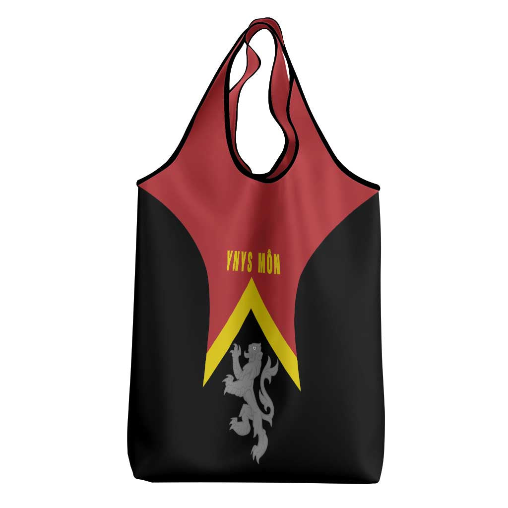 Anglesey Wales Grocery Bag Ynys Mon Welsh Lion Flag Design - Wonder Print Shop