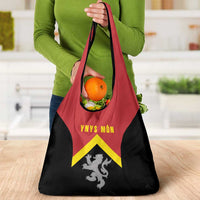 Anglesey Wales Grocery Bag Ynys Mon Welsh Lion Flag Design - Wonder Print Shop