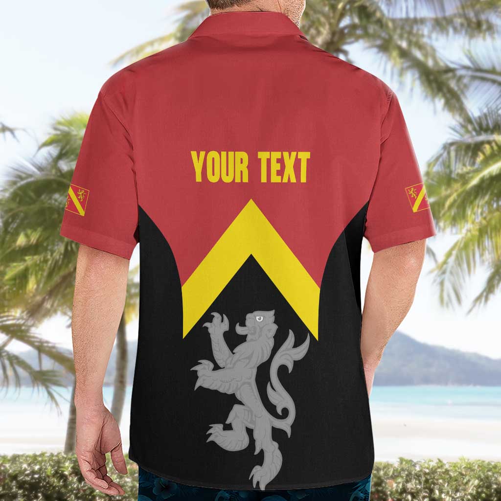 Personalised Anglesey Wales Hawaiian Shirt Ynys Mon Welsh Lion Flag Design - Wonder Print Shop