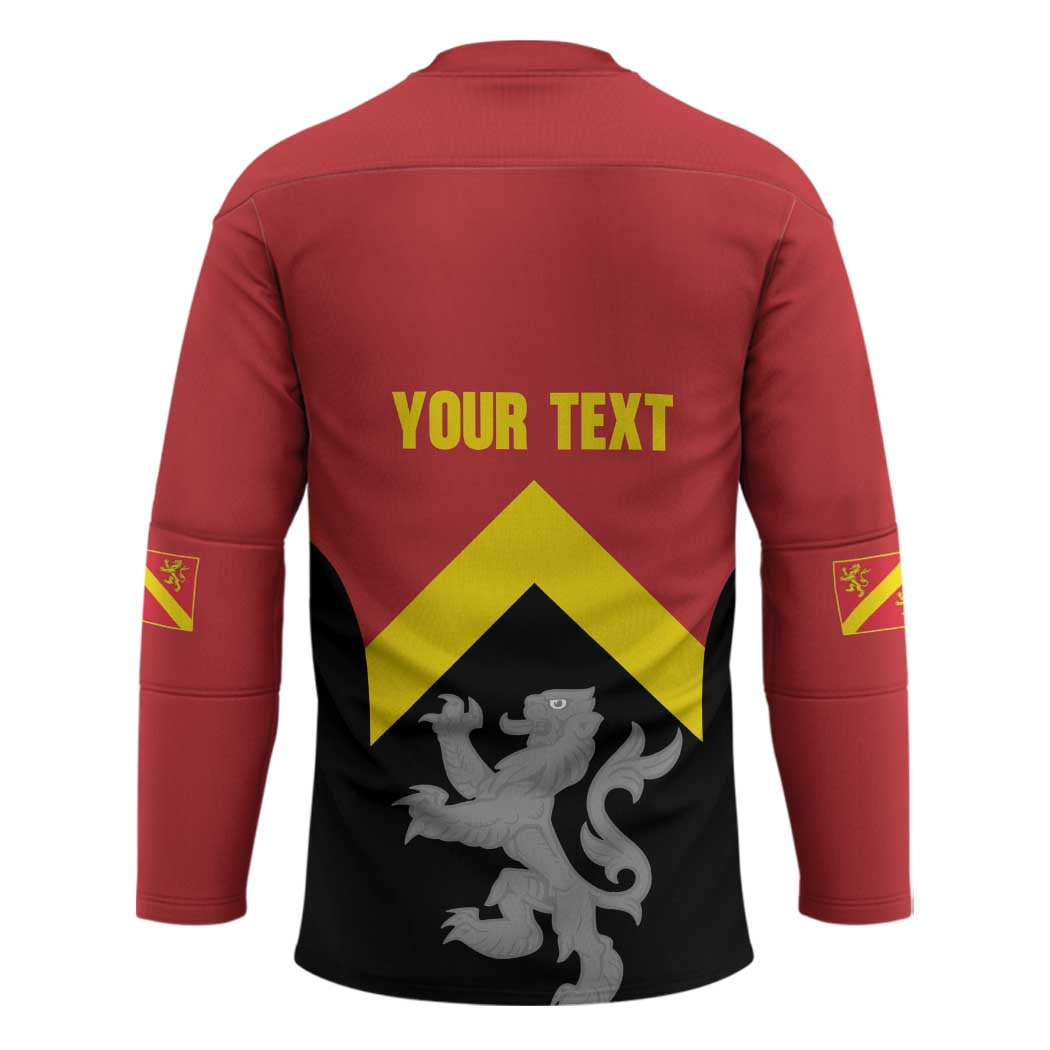 Personalised Anglesey Wales Hockey Jersey Ynys Mon Welsh Lion Flag Design - Wonder Print Shop