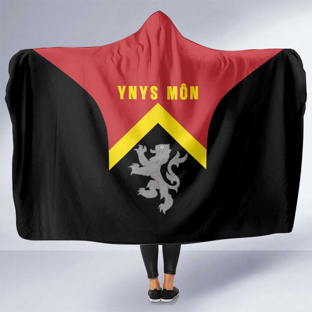 Anglesey Wales Hooded Blanket Ynys Mon Welsh Lion Flag Design - Wonder Print Shop
