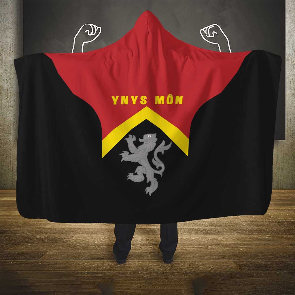 Anglesey Wales Hooded Blanket Ynys Mon Welsh Lion Flag Design - Wonder Print Shop