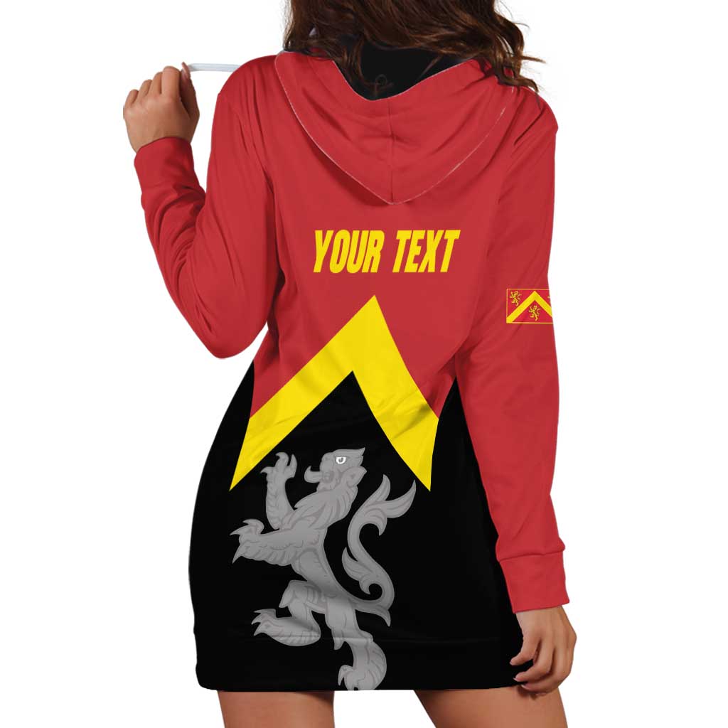 Personalised Anglesey Wales Hoodie Dress Ynys Mon Welsh Lion Flag Design - Wonder Print Shop