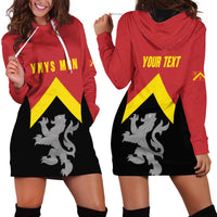 Personalised Anglesey Wales Hoodie Dress Ynys Mon Welsh Lion Flag Design - Wonder Print Shop