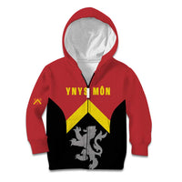 Personalised Anglesey Wales Kid Hoodie Ynys Mon Welsh Lion Flag Design - Wonder Print Shop