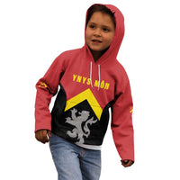 Personalised Anglesey Wales Kid Hoodie Ynys Mon Welsh Lion Flag Design - Wonder Print Shop
