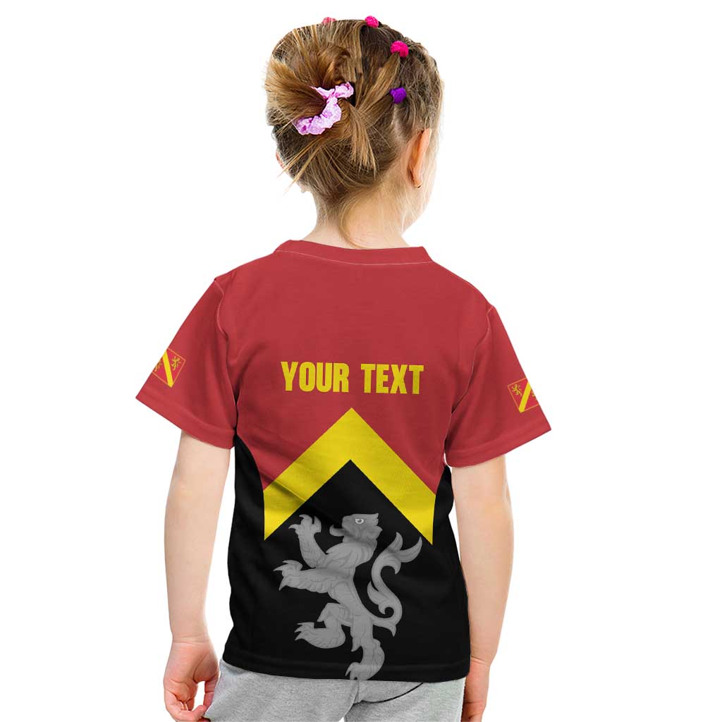 Personalised Anglesey Wales Kid T Shirt Ynys Mon Welsh Lion Flag Design - Wonder Print Shop
