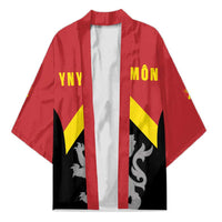 Personalised Anglesey Wales Kimono Ynys Mon Welsh Lion Flag Design - Wonder Print Shop