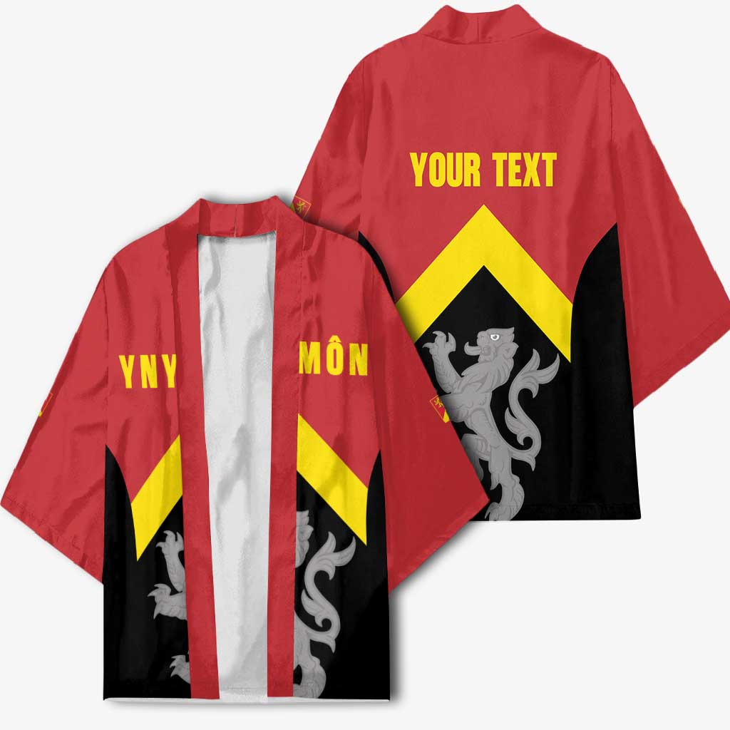 Personalised Anglesey Wales Kimono Ynys Mon Welsh Lion Flag Design - Wonder Print Shop
