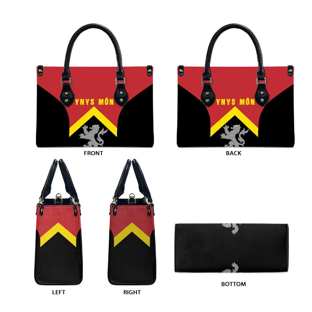 Anglesey Wales Leather Bag Ynys Mon Welsh Lion Flag Design - Wonder Print Shop