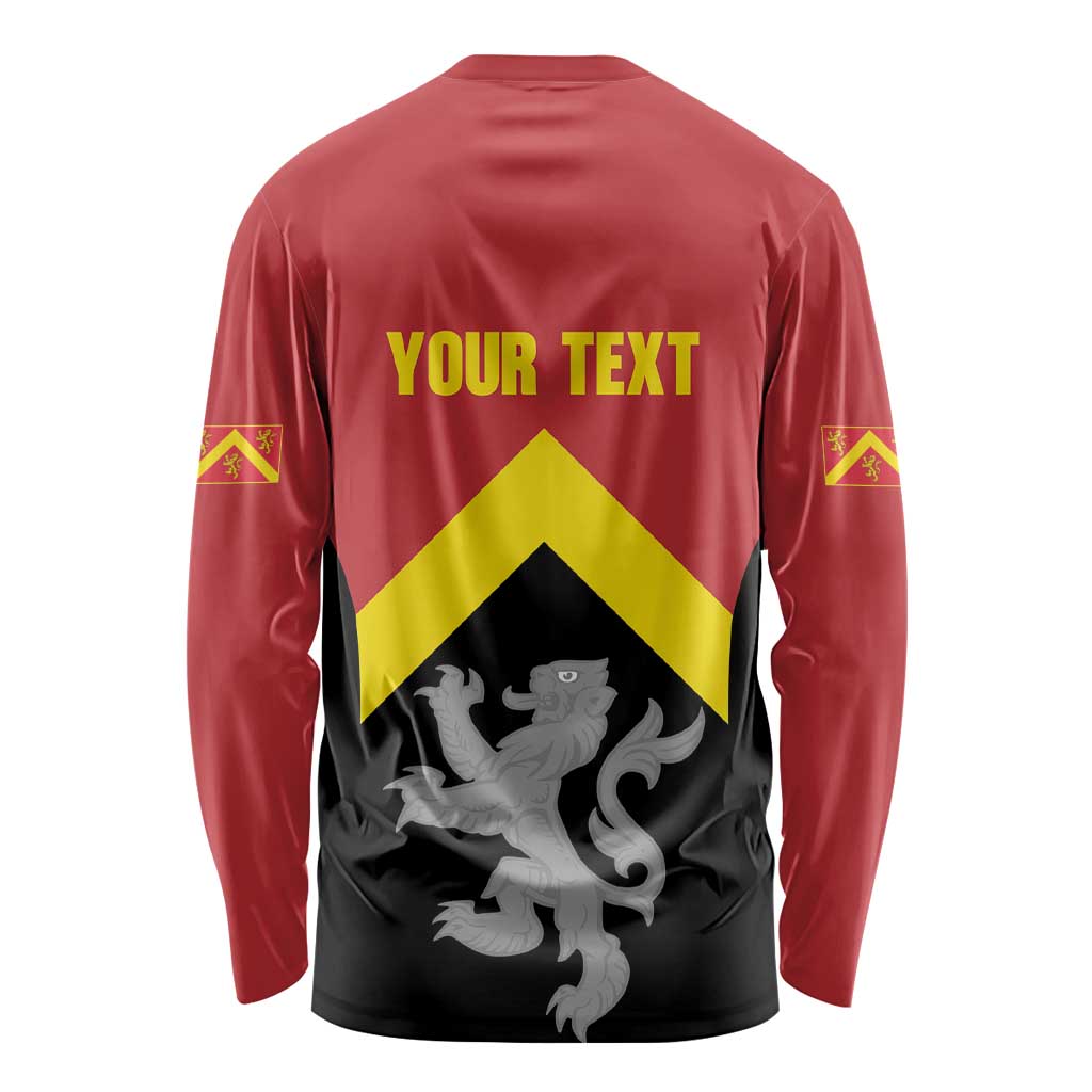 Personalised Anglesey Wales Long Sleeve Shirt Ynys Mon Welsh Lion Flag Design - Wonder Print Shop