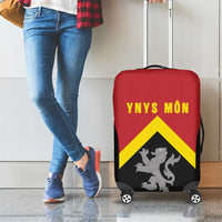 Anglesey Wales Luggage Cover Ynys Mon Welsh Lion Flag Design - Wonder Print Shop