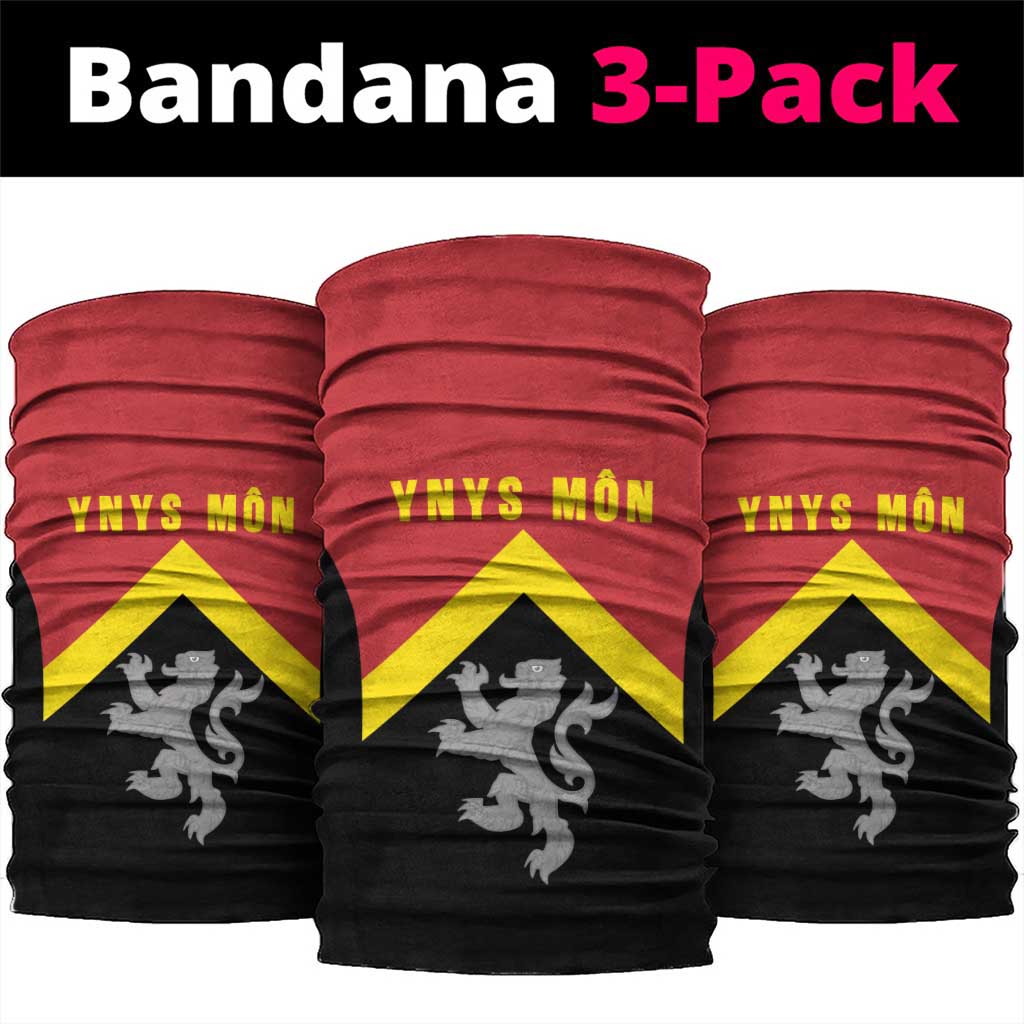 Anglesey Wales Neck Gaiter Ynys Mon Welsh Lion Flag Design - Wonder Print Shop