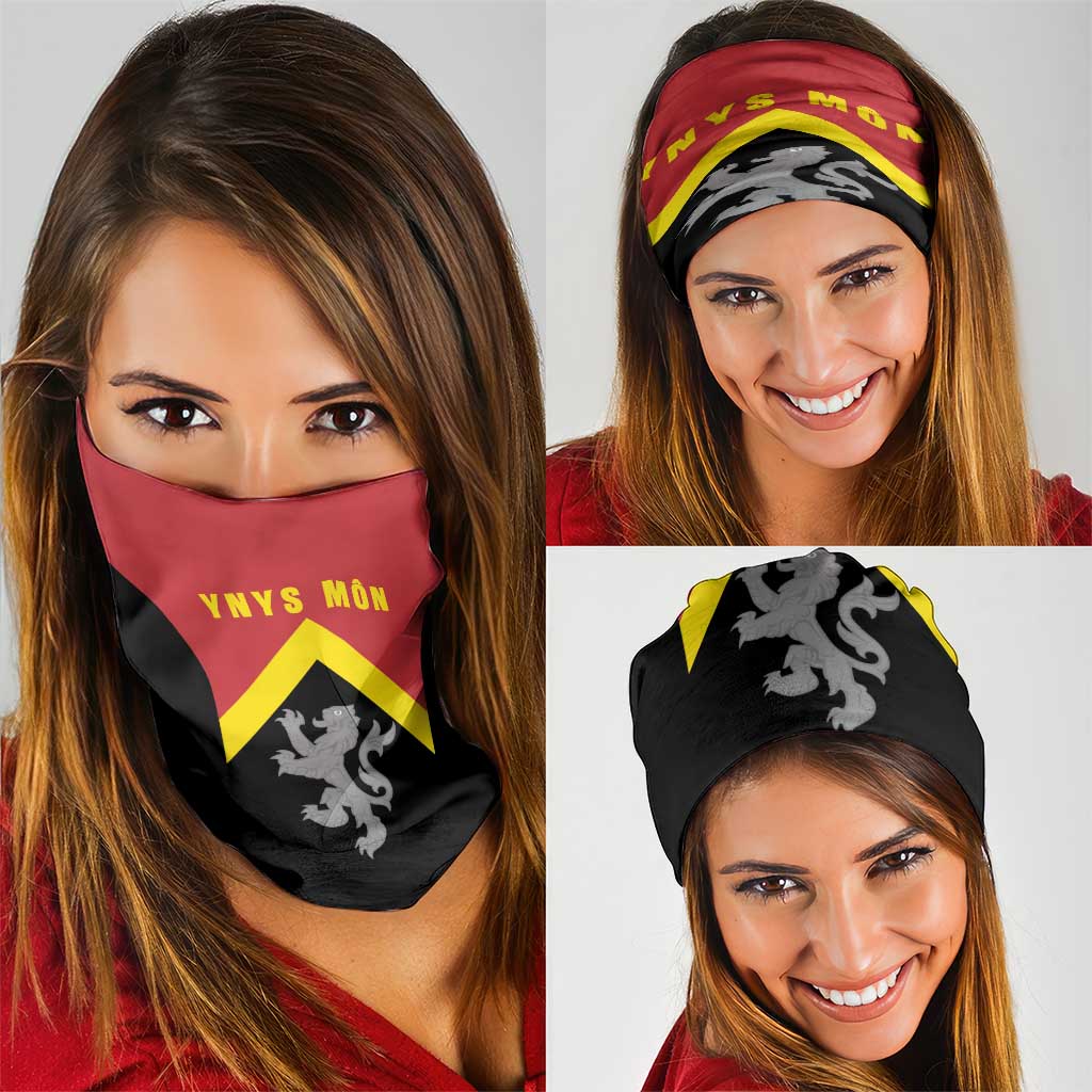 Anglesey Wales Neck Gaiter Ynys Mon Welsh Lion Flag Design - Wonder Print Shop
