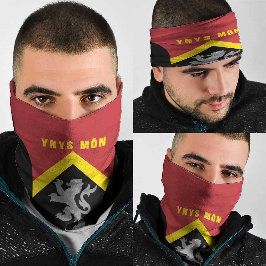 Anglesey Wales Neck Gaiter Ynys Mon Welsh Lion Flag Design - Wonder Print Shop