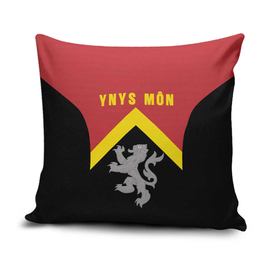 Anglesey Wales Pillow Cover Ynys Mon Welsh Lion Flag Design - Wonder Print Shop