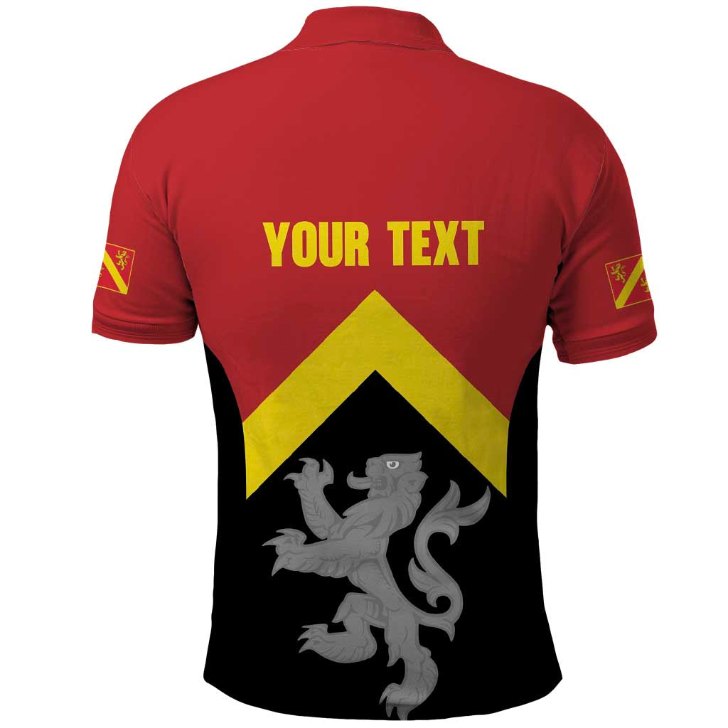 Personalised Anglesey Wales Polo Shirt Ynys Mon Welsh Lion Flag Design - Wonder Print Shop