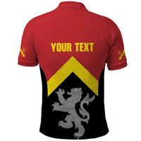 Personalised Anglesey Wales Polo Shirt Ynys Mon Welsh Lion Flag Design - Wonder Print Shop