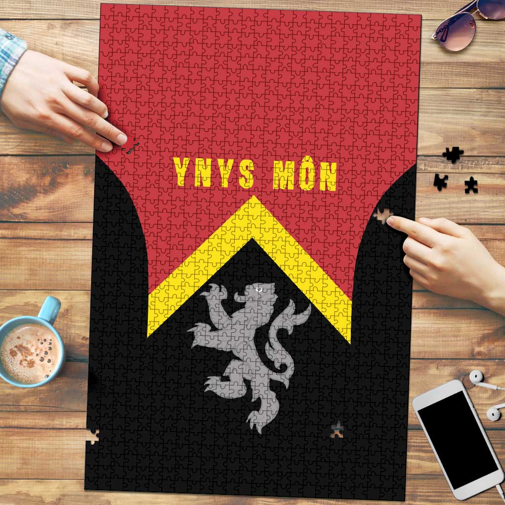 Anglesey Wales Puzzle Ynys Mon Welsh Lion Flag Design - Wonder Print Shop