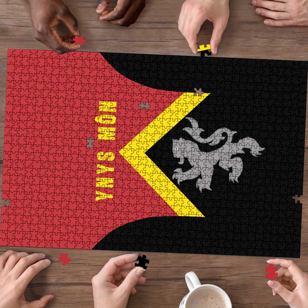 Anglesey Wales Puzzle Ynys Mon Welsh Lion Flag Design - Wonder Print Shop
