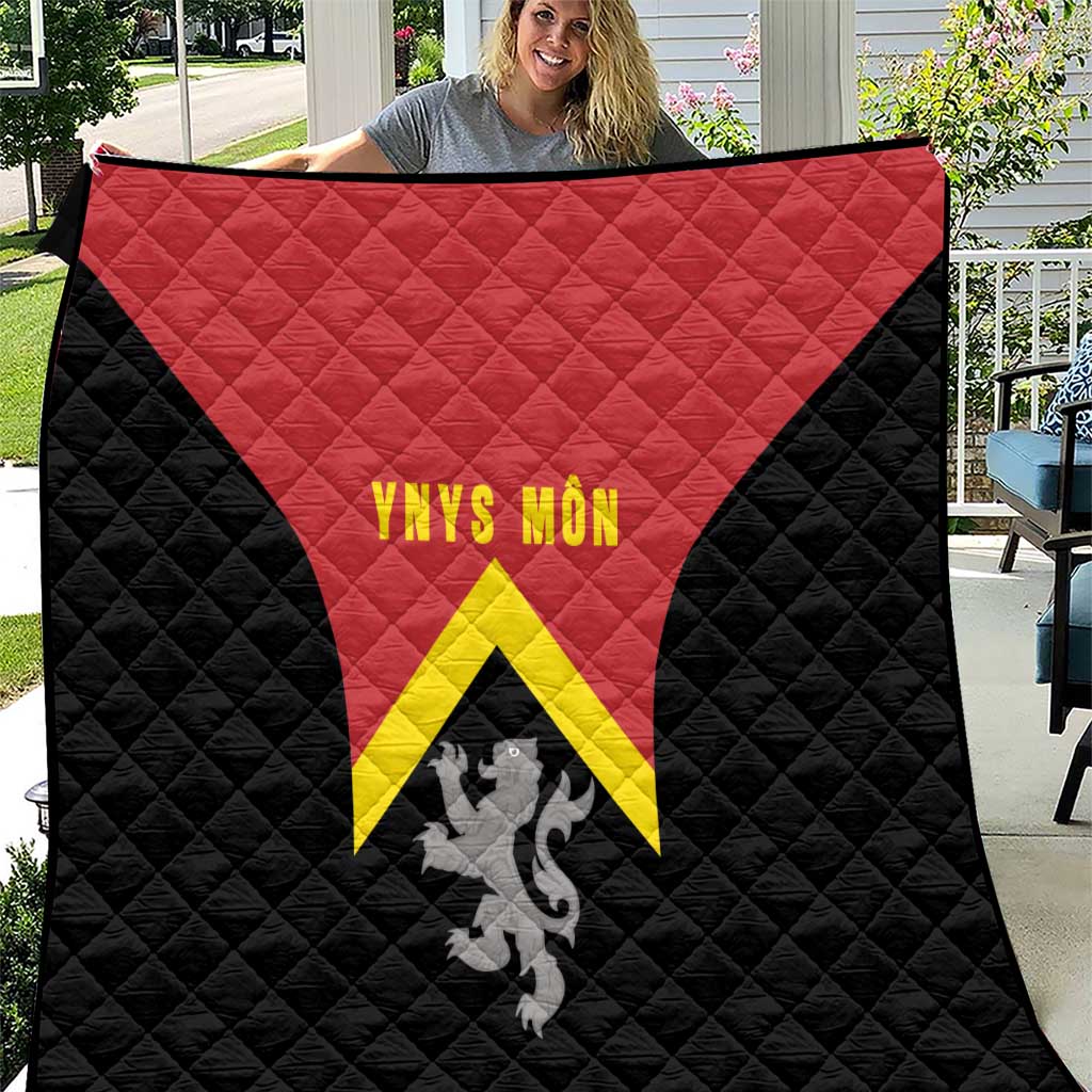 Anglesey Wales Quilt Ynys Mon Welsh Lion Flag Design - Wonder Print Shop