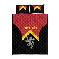 Anglesey Wales Quilt Bed Set Ynys Mon Welsh Lion Flag Design - Wonder Print Shop