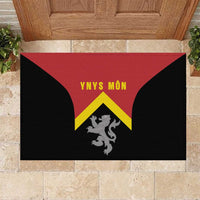 Anglesey Wales Rubber Doormat Ynys Mon Welsh Lion Flag Design - Wonder Print Shop