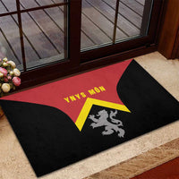 Anglesey Wales Rubber Doormat Ynys Mon Welsh Lion Flag Design - Wonder Print Shop