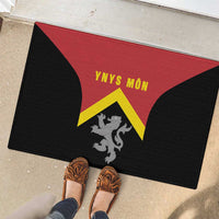 Anglesey Wales Rubber Doormat Ynys Mon Welsh Lion Flag Design - Wonder Print Shop