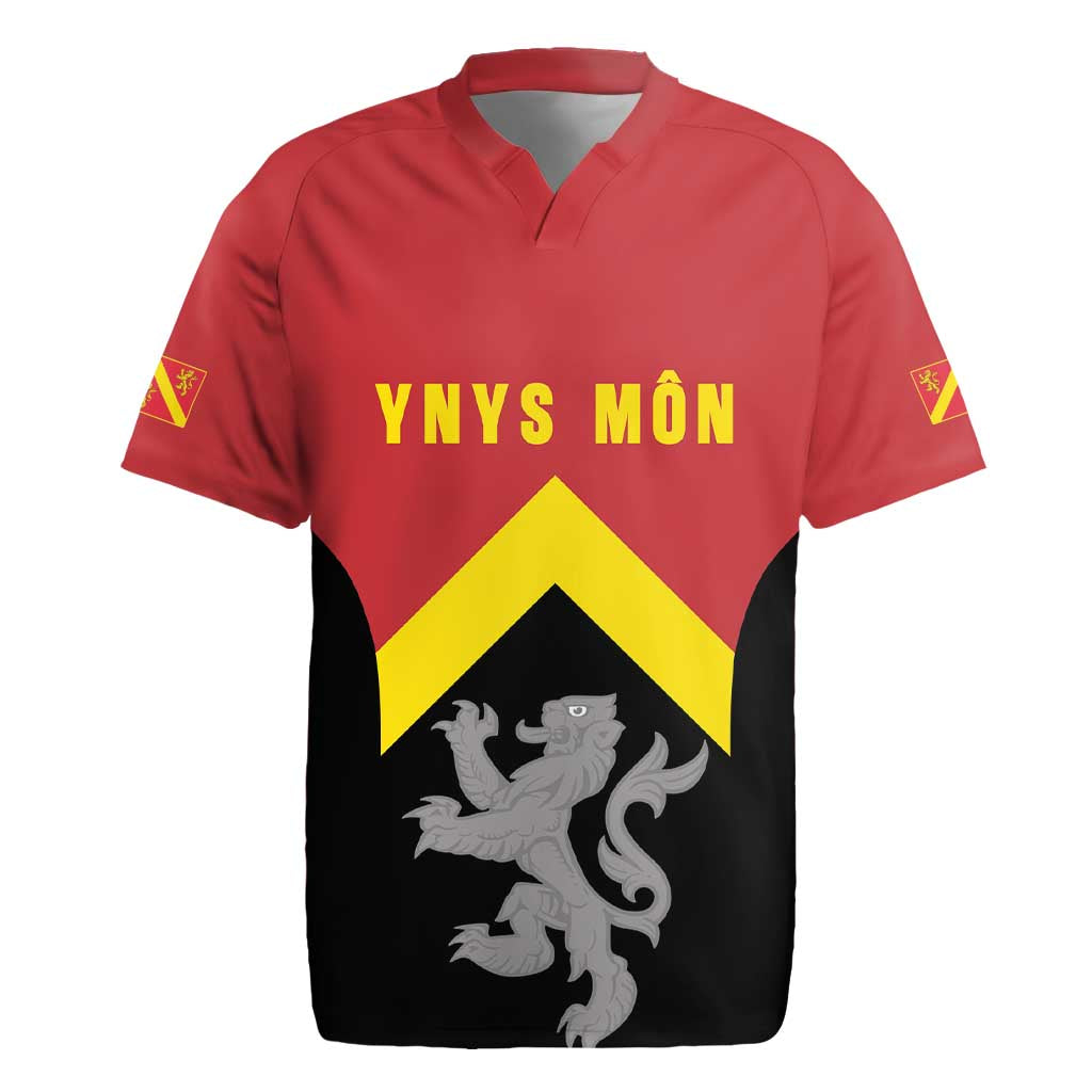 Personalised Anglesey Wales Rugby Jersey Ynys Mon Welsh Lion Flag Design - Wonder Print Shop