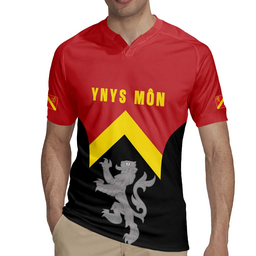 Personalised Anglesey Wales Rugby Jersey Ynys Mon Welsh Lion Flag Design - Wonder Print Shop