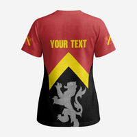 Personalised Anglesey Wales Scrub Top Ynys Mon Welsh Lion Flag Design - Wonder Print Shop