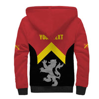 Personalised Anglesey Wales Sherpa Hoodie Ynys Mon Welsh Lion Flag Design - Wonder Print Shop