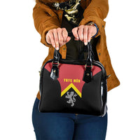 Anglesey Wales Shoulder Handbag Ynys Mon Welsh Lion Flag Design - Wonder Print Shop