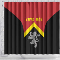Anglesey Wales Shower Curtain Ynys Mon Welsh Lion Flag Design - Wonder Print Shop