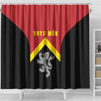 Anglesey Wales Shower Curtain Ynys Mon Welsh Lion Flag Design - Wonder Print Shop