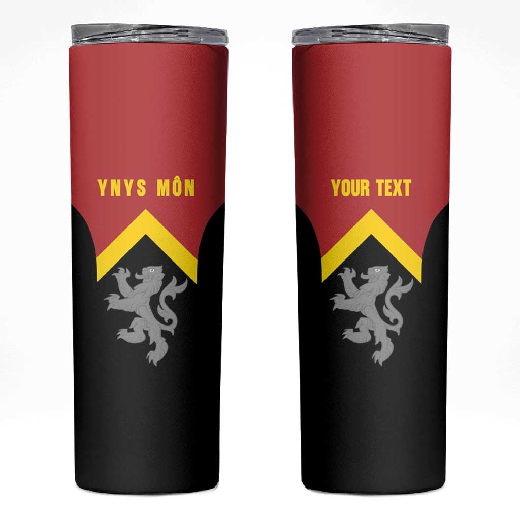 Personalised Anglesey Wales Skinny Tumbler Ynys Mon Welsh Lion Flag Design - Wonder Print Shop