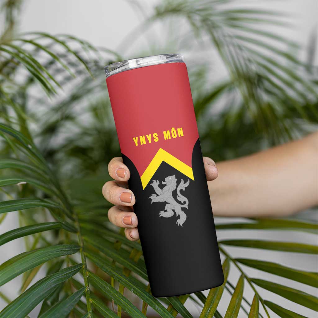 Personalised Anglesey Wales Skinny Tumbler Ynys Mon Welsh Lion Flag Design - Wonder Print Shop