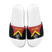 Anglesey Wales Slide Sandals Ynys Mon Welsh Lion Flag Design - Wonder Print Shop