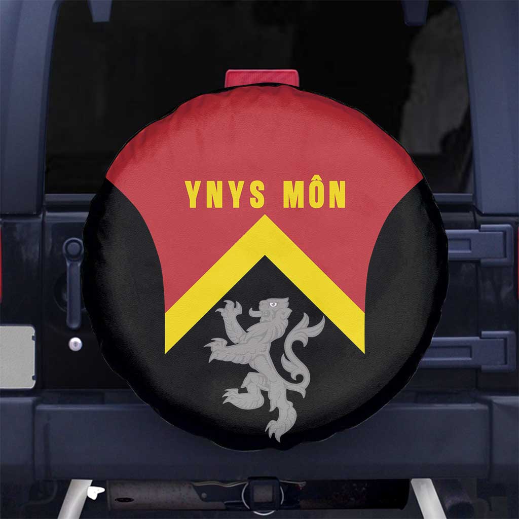 Anglesey Wales Spare Tire Cover Ynys Mon Welsh Lion Flag Design - Wonder Print Shop