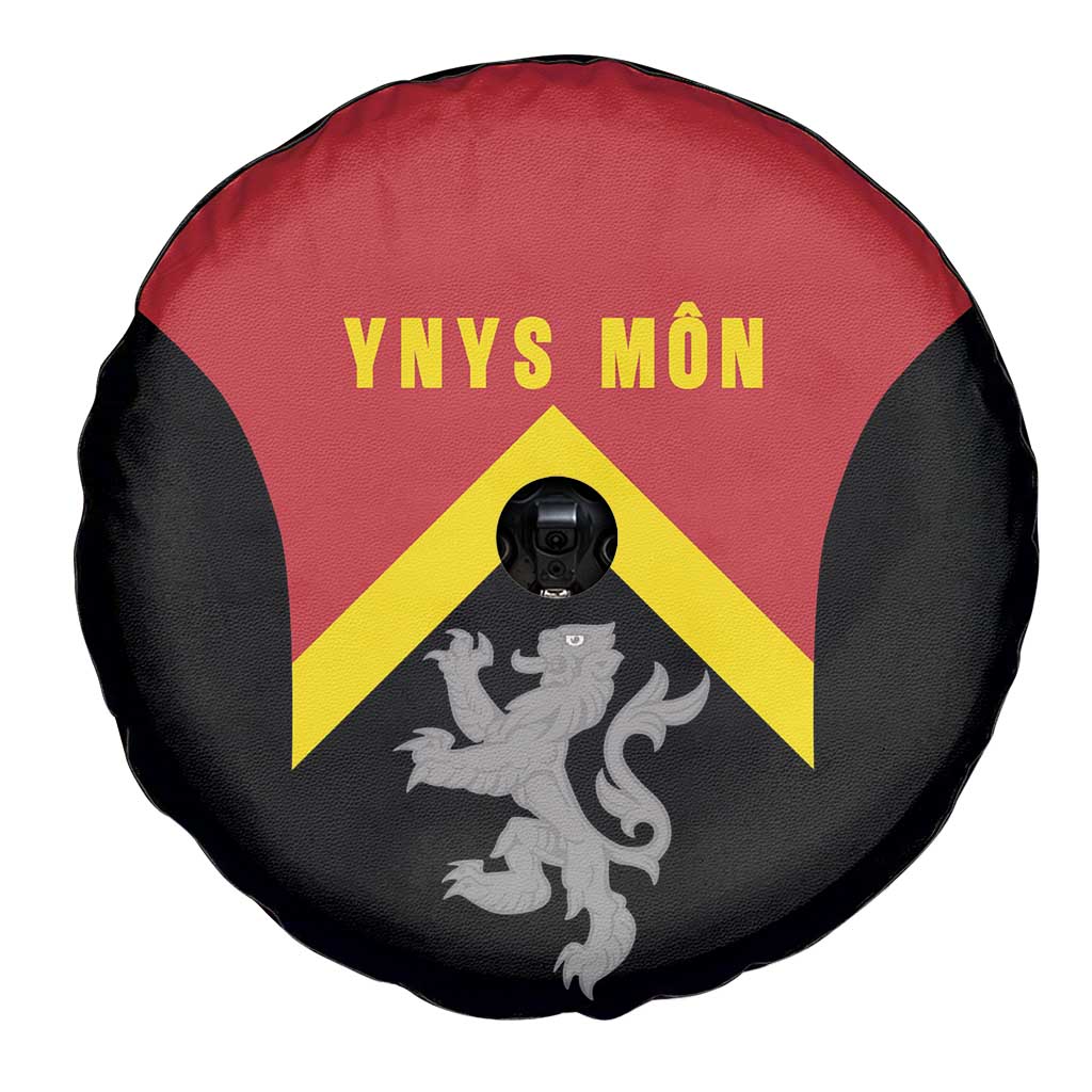 Anglesey Wales Spare Tire Cover Ynys Mon Welsh Lion Flag Design - Wonder Print Shop