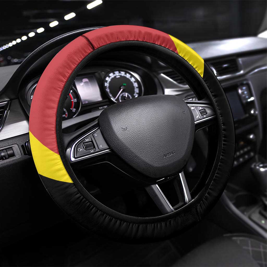 Anglesey Wales Steering Wheel Cover Ynys Mon Welsh Lion Flag Design - Wonder Print Shop